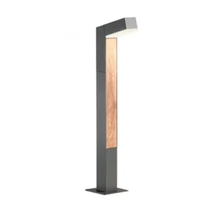 Nejlepší Volba REDO GROUP WOODY, ZAHRADNÍ SLOUPEK ŠEDÁ/DŘEVO 65CM, 10W, 3000K, IP54