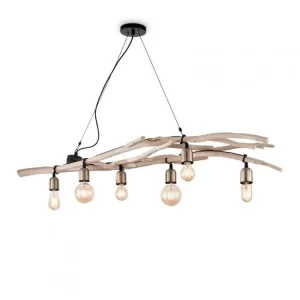 Časově Omezené Závěsné svítidlo Ideal Lux Driftwood SP6 180922 140cm 6x60W - IDEALLUX