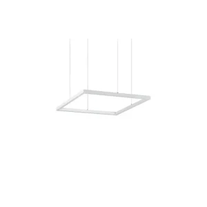 Akční Cena LED Závěsné svítidlo Ideal Lux ORACLE SLIM D50 SQUARE BK 3000K 259154 33W 2650lm 3000K IP20 50cm hranaté bílé - IDEALLUX
