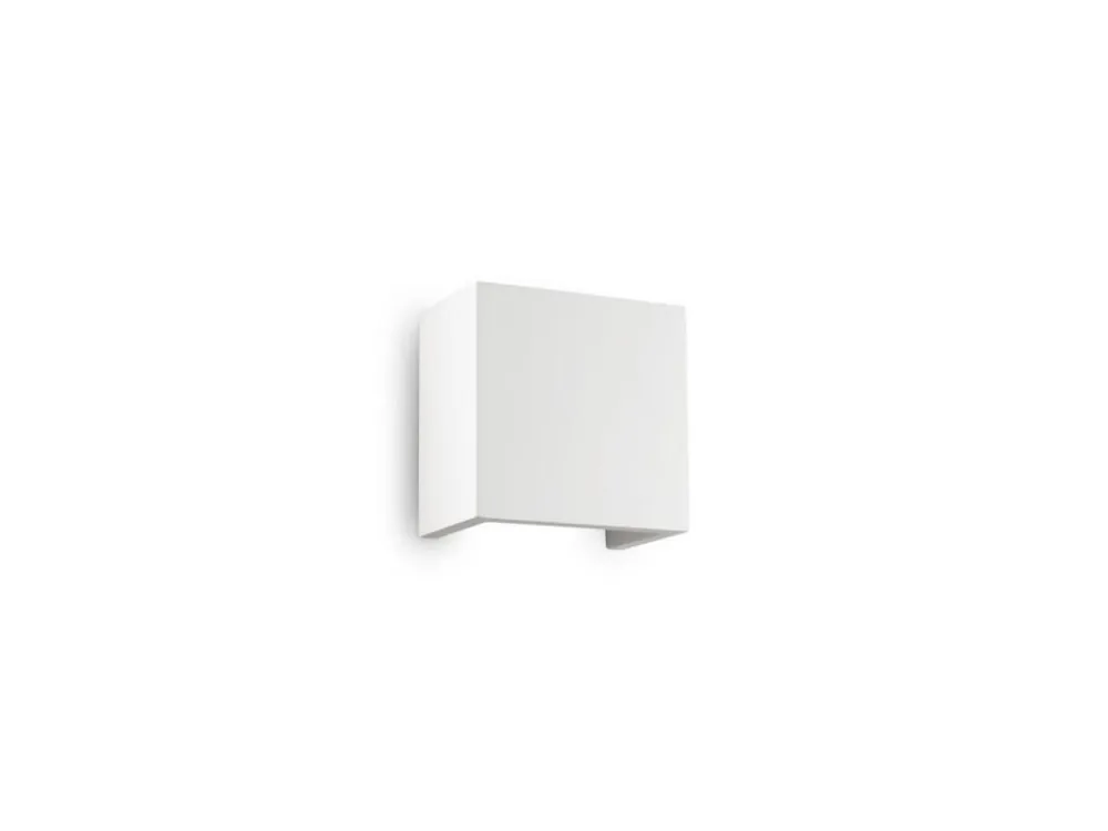 Nástěnné svítidlo Ideal Lux Flash Gesso AP1 small 214672 1x40W hranaté 12,5cm - IDEALLUX Nová Kolekce