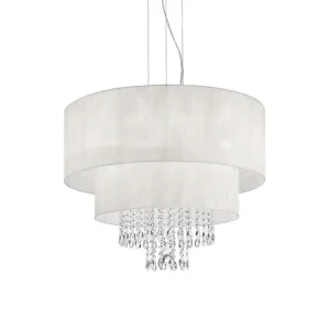 Víkendová Akce Závěsné svítidlo Ideal Lux Opera SP6 bianco 068299 bílé 71cm - IDEALLUX