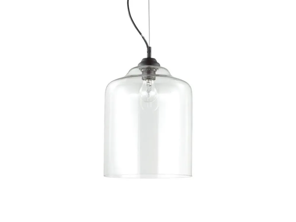 Cenový Hit Závěsné svítidlo Ideal Lux Bistro‘ SP1 square transparente 112305 čiré 24cm - IDEALLUX
