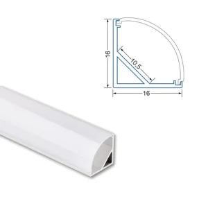 Hit Sezóny Rohový hliníkový profil RS2 16x16mm včetně mléčného difuzoru 1m