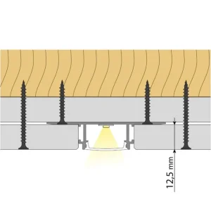 Dokud Zásoby Vydrží Hliníkový profil pro sádrokarton AX, 62x14mm, včetně mléčného difuzoru, 1m