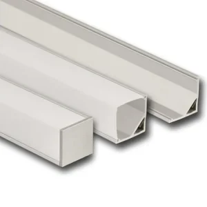 Nejprodávanější Rohový hliníkový profil RD, 16x16 mm, včetně mléčného difuzoru, 1 m