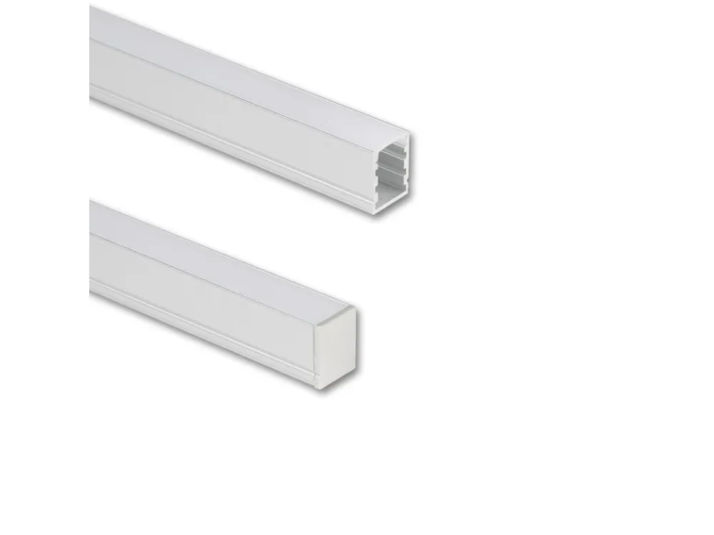 Nejlepší Cena Přisazený hliníkový profil PHA, 12x15mm, včetně mléčného difuzoru, 1m