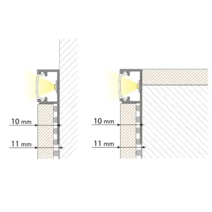 Hliníkový profil pro obklady a dlažbu DH 37x11 mm včetně mléčného difuzoru 1 m Originální