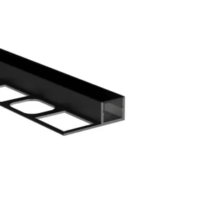 Hliníkový profil pro obklady a dlažbu černý DP 33x11mm včetně mléčného difuzoru 1m Poslední Šance
