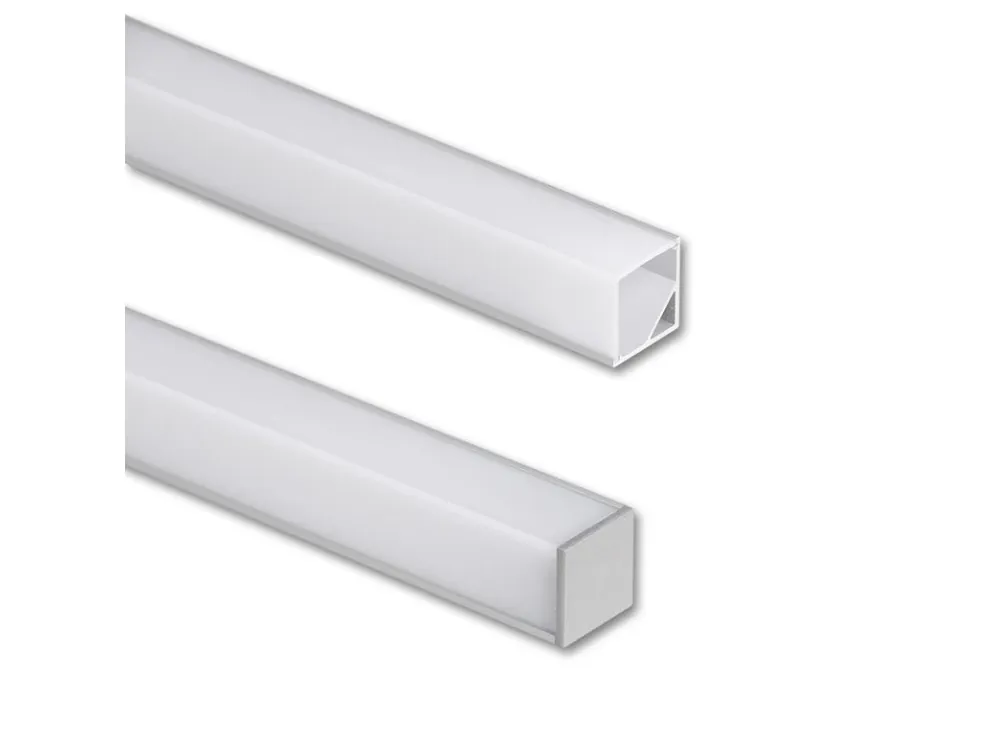 Horká Nabídka Rohový hliníkový profil RD2, 16x16mm, včetně mléčného difuzoru, 300cm