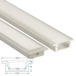 Vestavný hliníkový profil VO, 23x8 mm, včetně mléčného difuzoru, 300cm Horká Nabídka