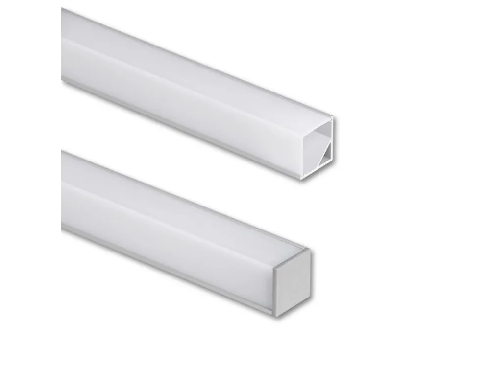 Rohový hliníkový profil RD2, 16x16mm, včetně mléčného difuzoru, 200cm Cenový Hit