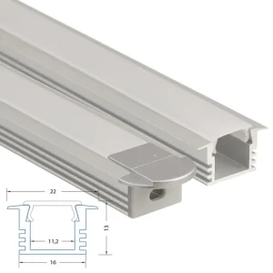 Přímo Od Výrobce Vestavný hliníkový profil VL, 22x13 mm, včetně matného difuzoru, 200cm