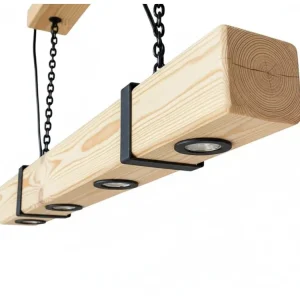 Ověřený Lustr z trámu WOOD 120 cm/4xGU10/borovice