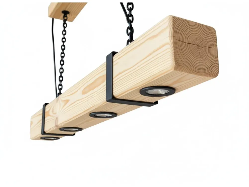 Ověřený Lustr z trámu WOOD 120 cm/4xGU10/borovice