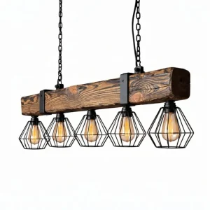 Světlo z trámu RUSTIC CAGE 120 cm 5xE27 Bezpečná Platba