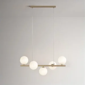 Originální Lustr do obýváku ARDI béžová barva K-5841 5×G9/65 cm