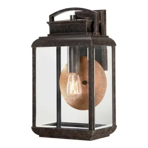 Originální Venkovní nástěnná lampa Elstead BYRON L bronzová barva IP44/1×E27/46 cm