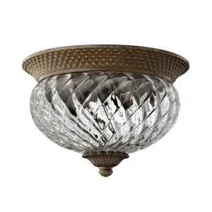 Víkendová Akce Retro stropní světlo Elstead PLANTATION F-S-PZ/2xE27 bronz