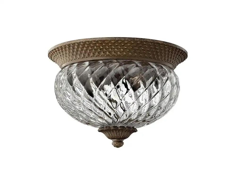 Víkendová Akce Retro stropní světlo Elstead PLANTATION F-S-PZ/2xE27 bronz