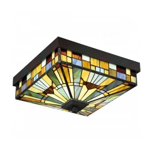 Nejprodávanější Vitrážové stropní svítidlo Elstead INGLENOOK F 2xE27 IP44