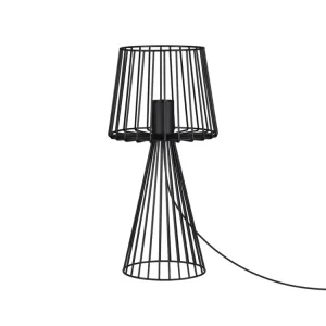 Černá stolní lampa z drátu Kaja SOUL BLACK 42 cm 1xE27 Jen Po Omezenou Doba