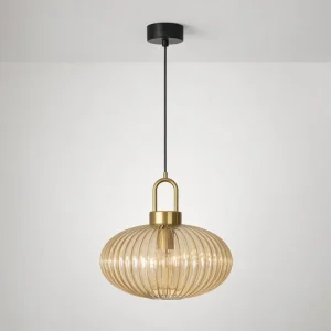 Závěsné světlo Kaja AKARI K-5855 jantarové sklo 1xE27 30 cm Poslední Šance