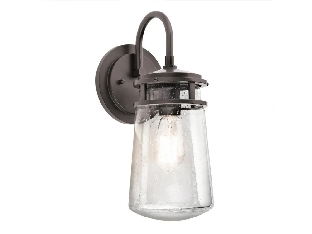 Aktuální Vintage světlo na fasádu Elstead LYNDON IP44 1×E27 hnědá barva 38 cm