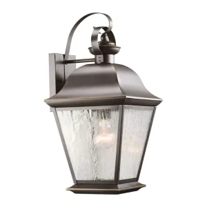 Víkendová Akce Venkovní vintage světlo Elstead MOUNT VERNON L 50 cm starý bronz IP44 1xE27