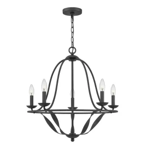 Elstead BRADBURY pětiramenný lustr 64 cm šedý 5xE14 Rychlé Dodání