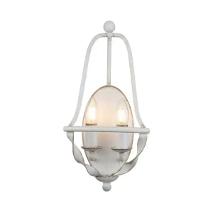 Expresní Doručení Elstead BRADBURY nástěnná Farmhouse lampa 2xE14 antická bílá