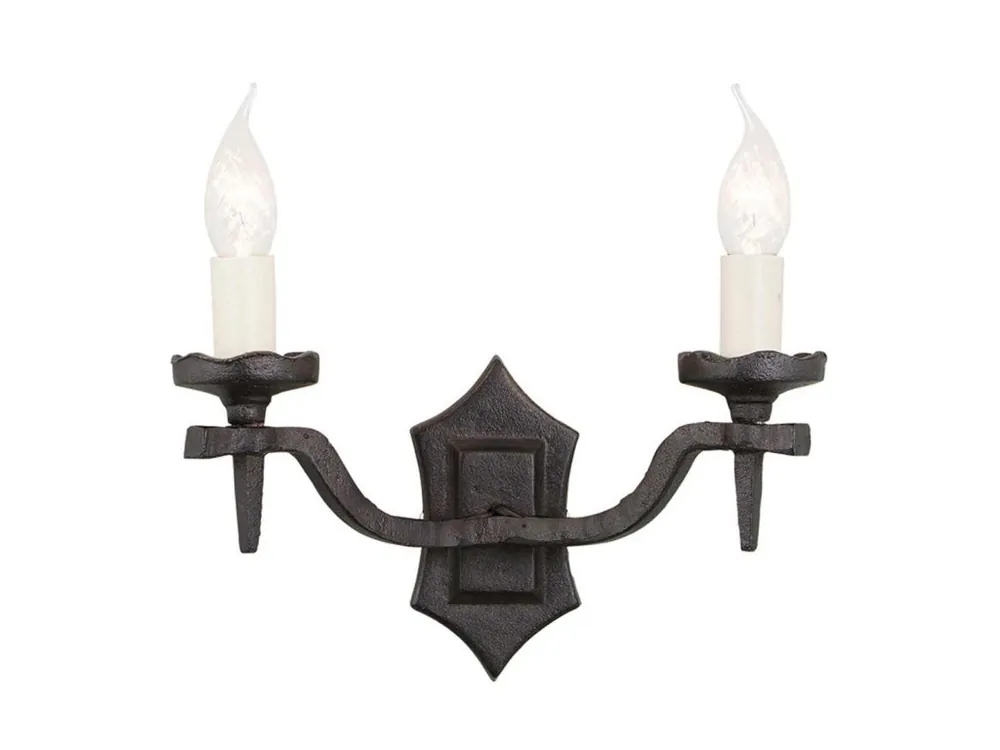 Elstead Rectory RY2B-BLACK kované nástěnné svítidlo 2xE14 černé Tovární Cena