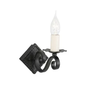 Elstead Rectory RY1A-BLACK kované nástěnné světlo 1xE14 černé Sleva