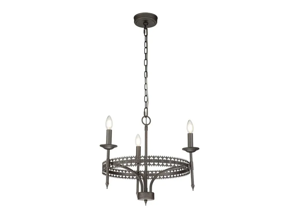 Objednat Nyní Elstead CROWN 3 kovový Farmhouse lustr 56 cm rezavý kov 3xE14