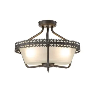 Nejlepší Cena Elstead CROWN retro svítidlo 44 cm rezavý kov 3xE27