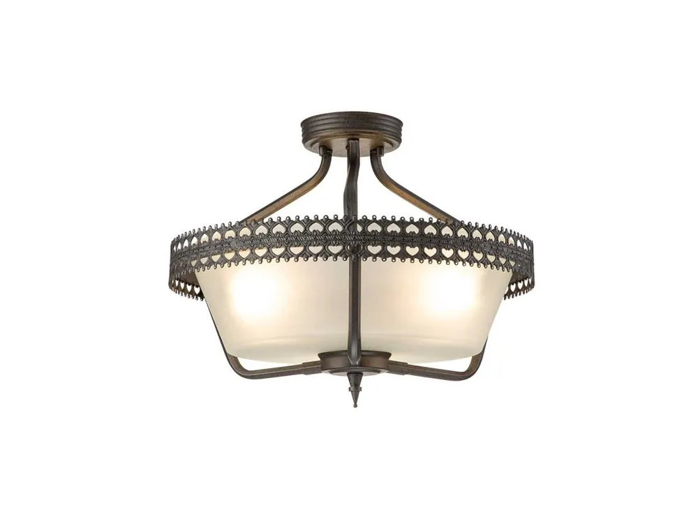 Nejlepší Cena Elstead CROWN retro svítidlo 44 cm rezavý kov 3xE27