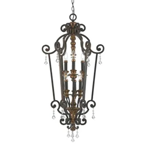 Nejprodávanější Elstead MARQUETTE B rustikální lustr 52 cm 6xE14 starý bronz