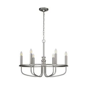 Speciální Cena Elstead CAPITOL HILL lustr do obýváku 6x E14 broušený nikl 73 cm