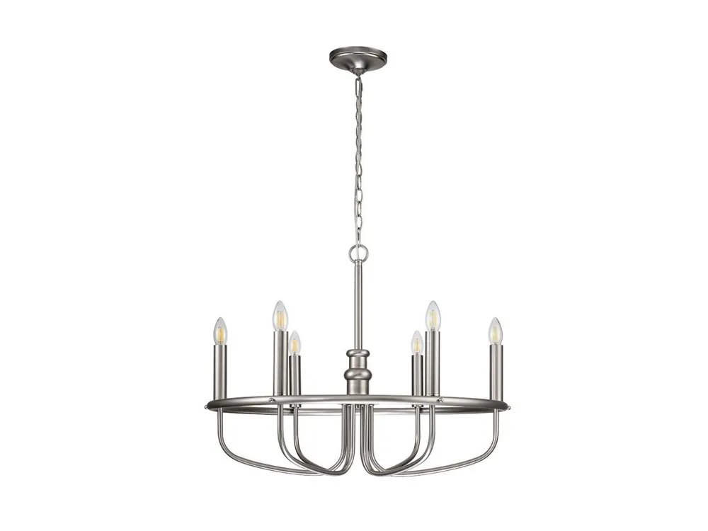 Speciální Cena Elstead CAPITOL HILL lustr do obýváku 6x E14 broušený nikl 73 cm