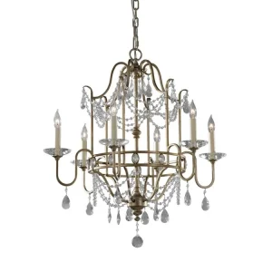 Ihned K Objednání Elstead GIANNA zámecký lustr 67 cm 6x E14 stříbrná patina