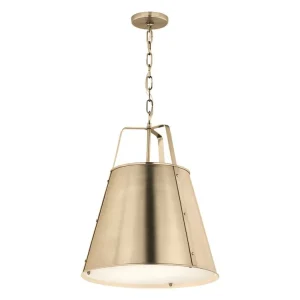 Industriální lustr nad stůl Elstead Etcher 46 cm 2x E27 šampaňský bronz Výprodej