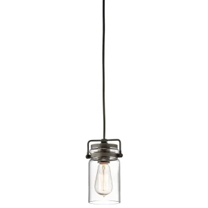 Cenově Výhodný Závěsné svítidlo nad stůl Elstead Brinley 1x E27 retro bronz