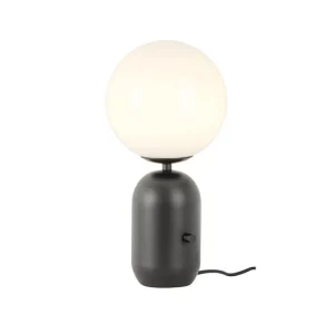 Levný Černá stolní lampa do ložnice HELIOS 35 cm
