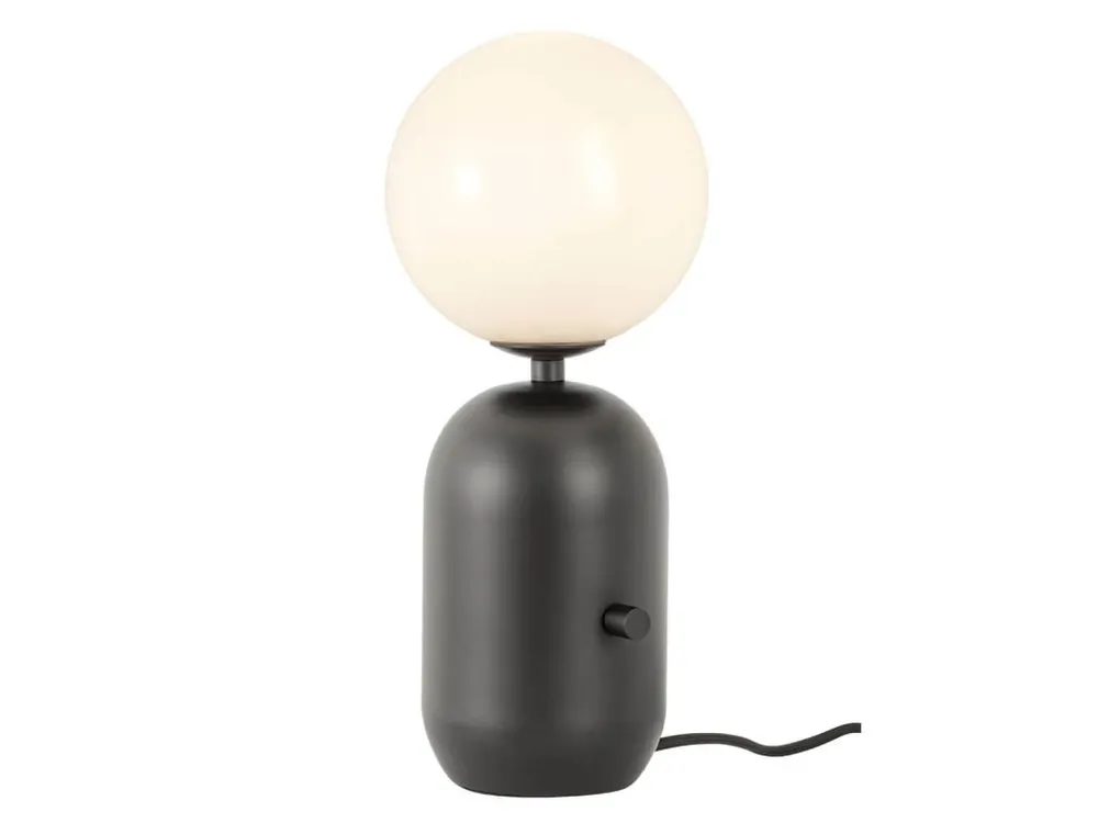 Černá stolní lampa do ložnice HELIOS 40 cm Cenová Bomba