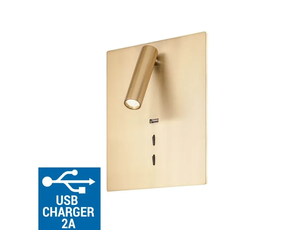 Novinka Lampa nad postel s USB nabíječkou Redo ZEN/LED 16+3W