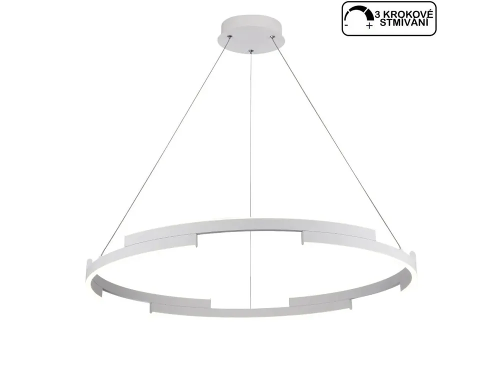 Bílý LED lustr na lanku Redo 01-3174 Castle/ průměr 80 cm Nízká Cena
