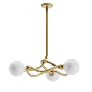 Designový zlatý lustr Redo 01-3256 CONFUSIO/3xE14 Značkový