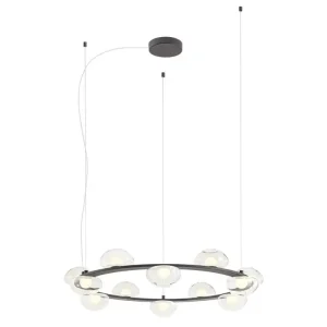 Černé závěsné LED světlo nad stůl Redo SINCLAIR 01-3310/Ø 80cm Pouze Dnes