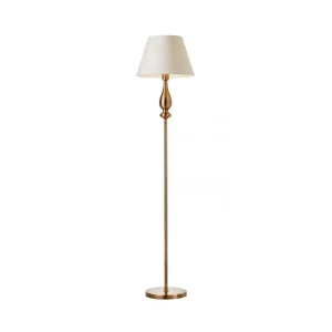Expresní Doručení Mosazná stojací retro lampa FABIOLA 02-714