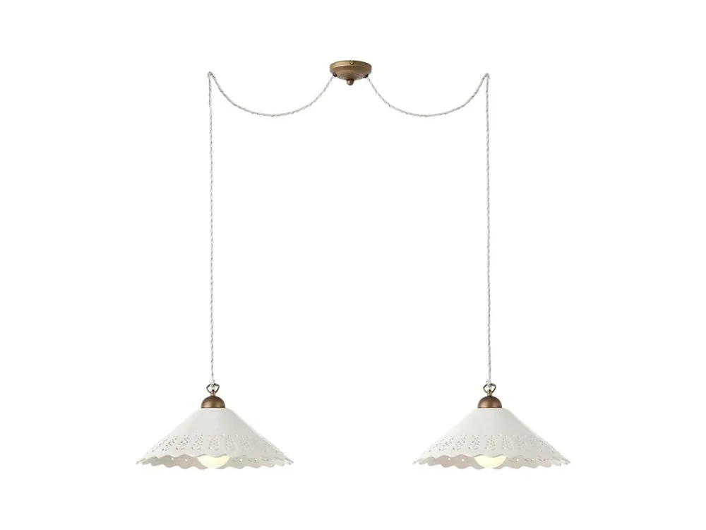 Keramické retro svítidlo Incanti Lea 02-804-CT40/2×E27/mosaz Objednat Nyní